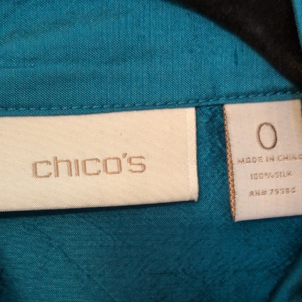 Chico's Teal Button Down Shirt - image 2